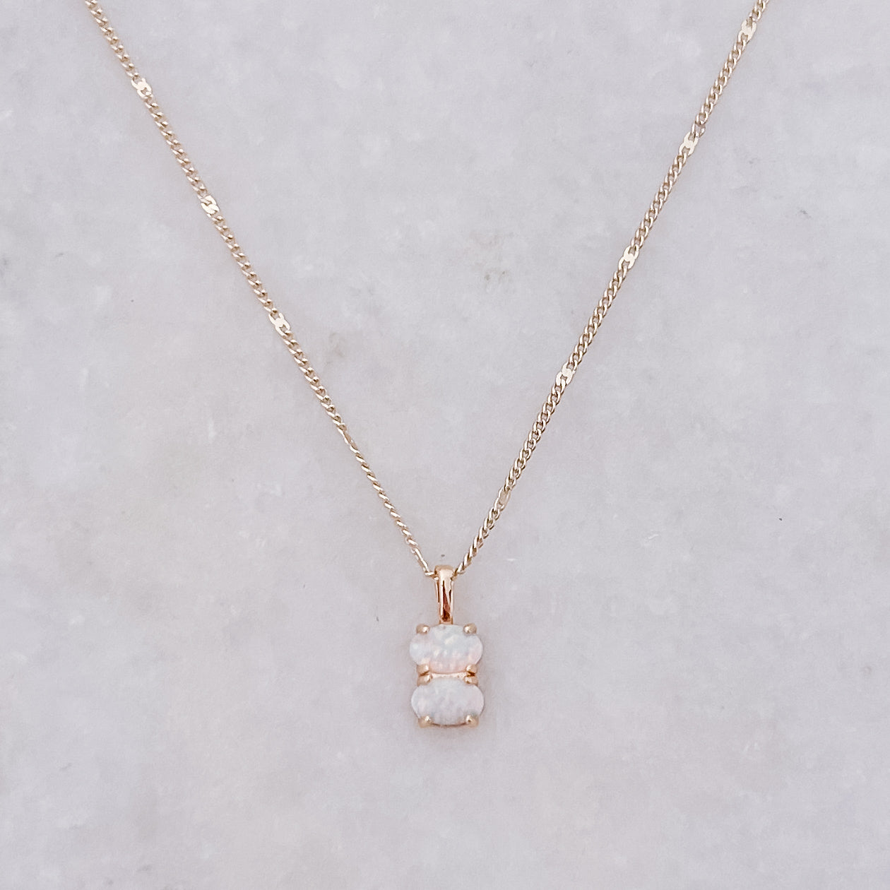 Double Opal Necklace