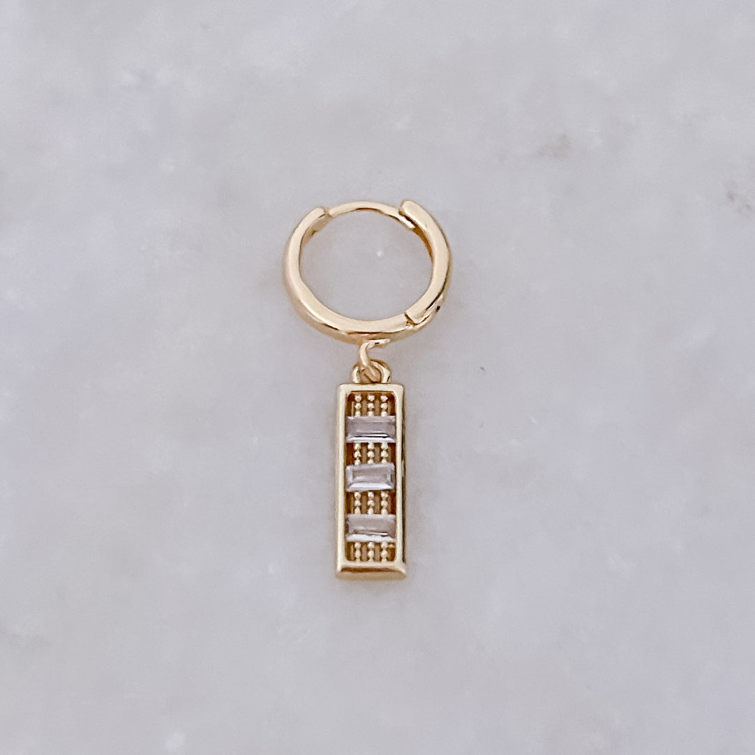 Triple Diamond Bar Hoop