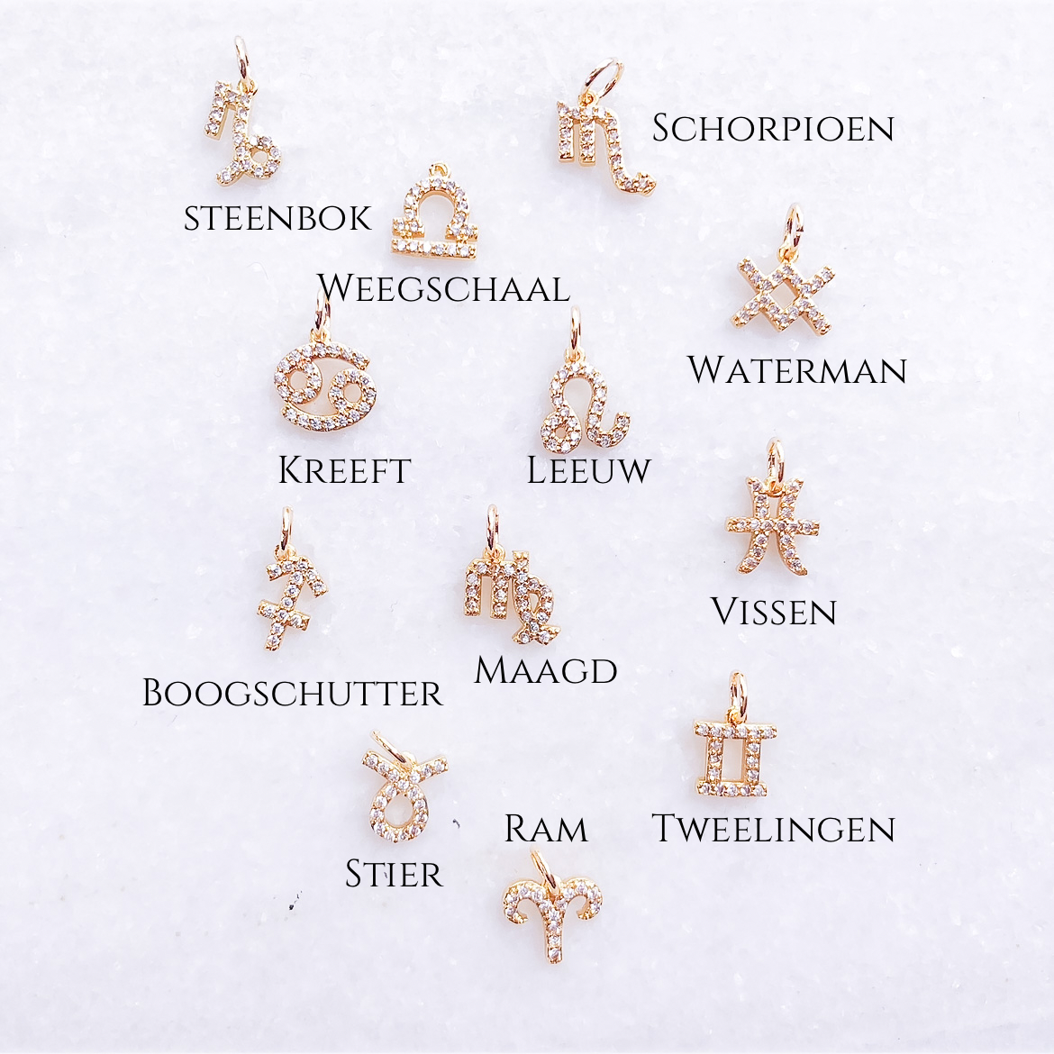 Taupe Amulet Star - Horoscoop Necklace