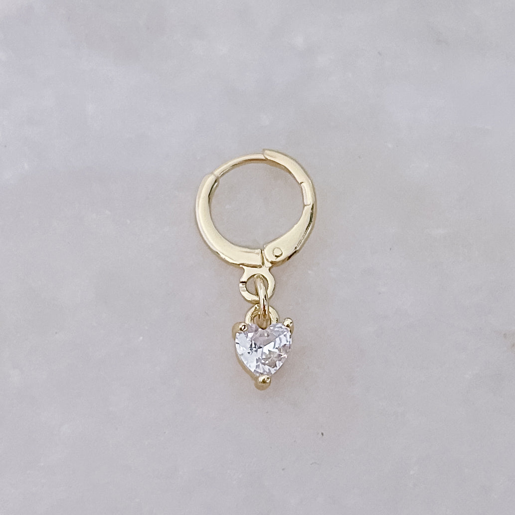 Little White Heart Tiny Hoop