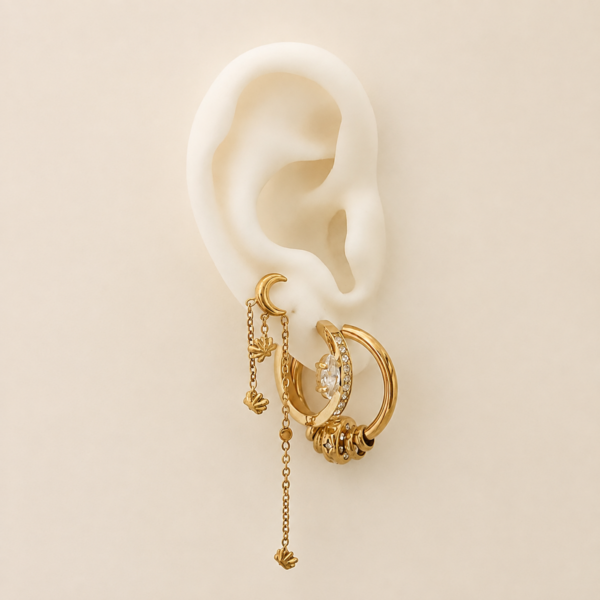 Beaded Hoops