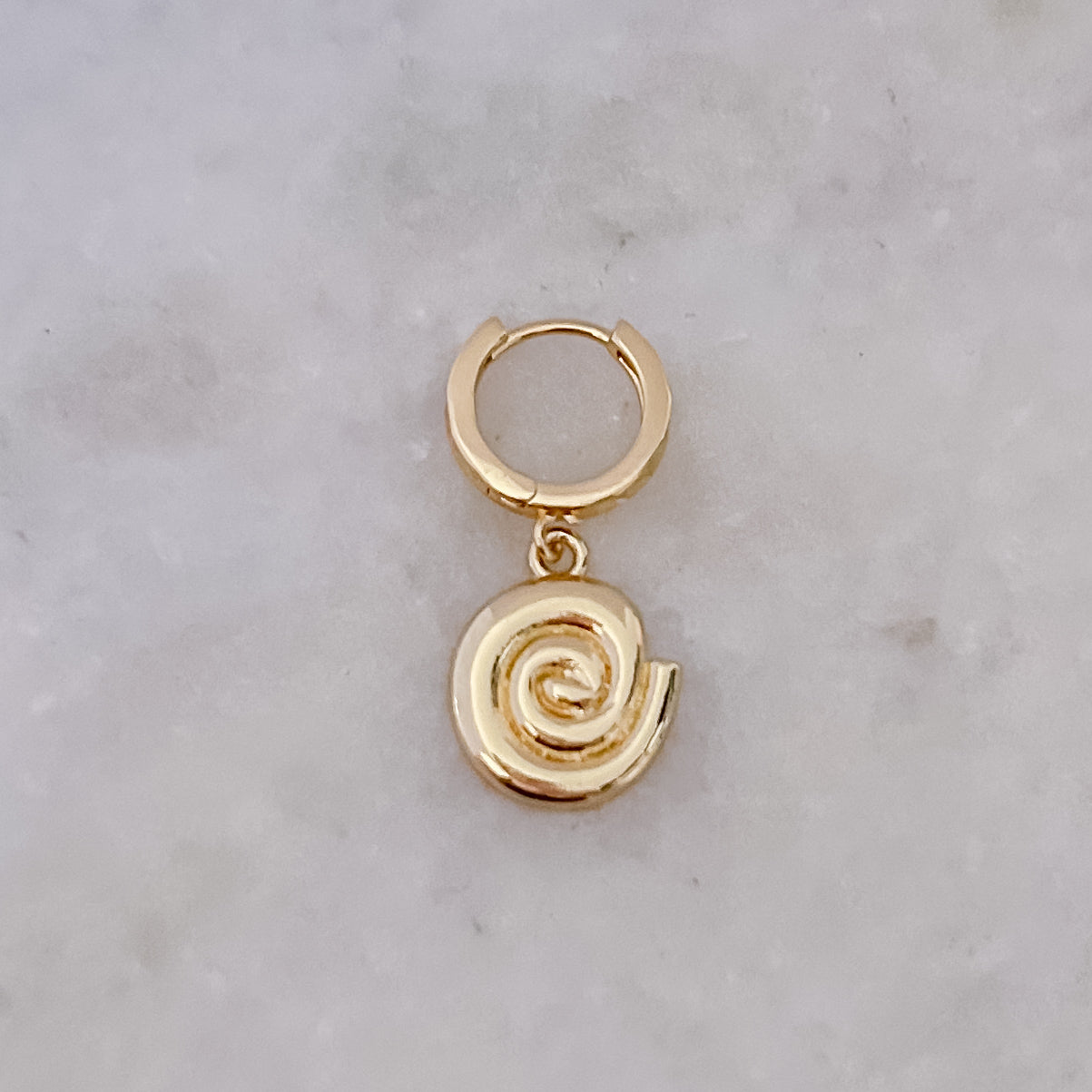 Gold Conch Hoop