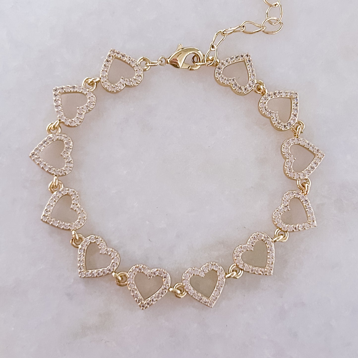 Sparkling Heart Bracelet