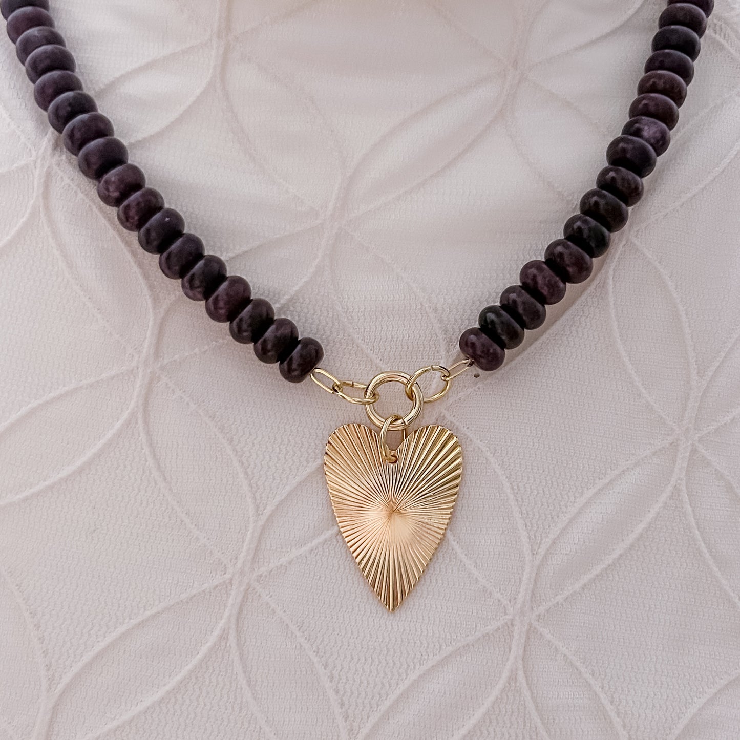 Brown Beads Necklace - 45cm