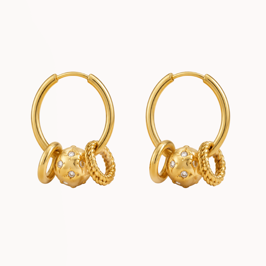 Beaded Hoops