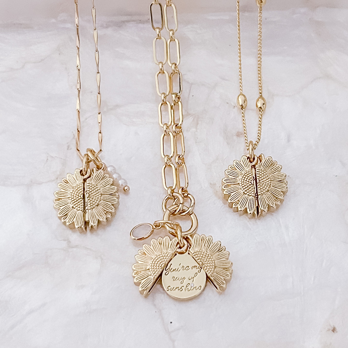 Sunflower with Hidden Message - Charm
