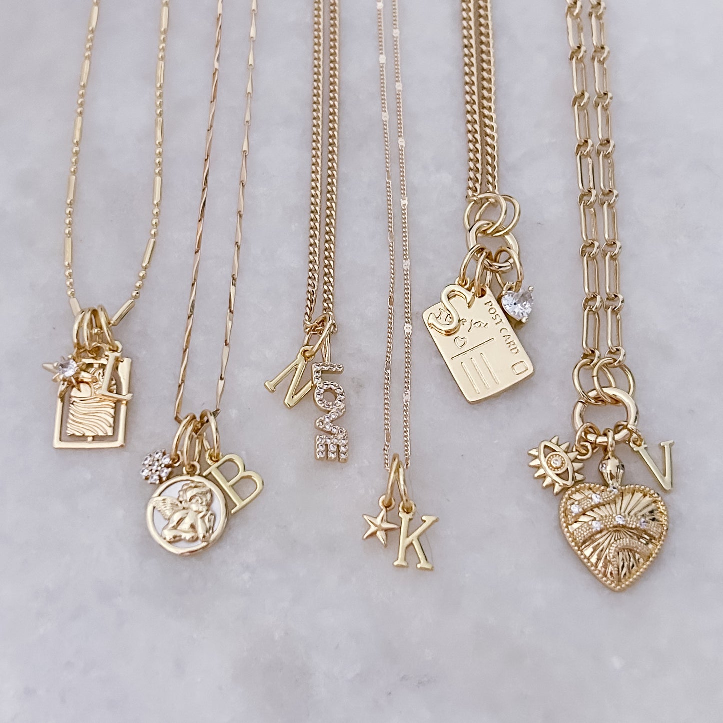 Gold Letter - Charm