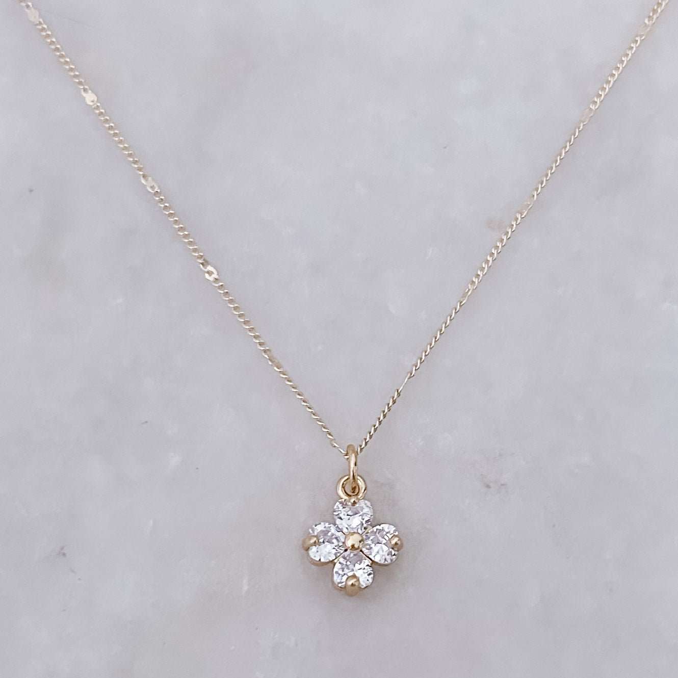 Diamon Clover Bits Necklace