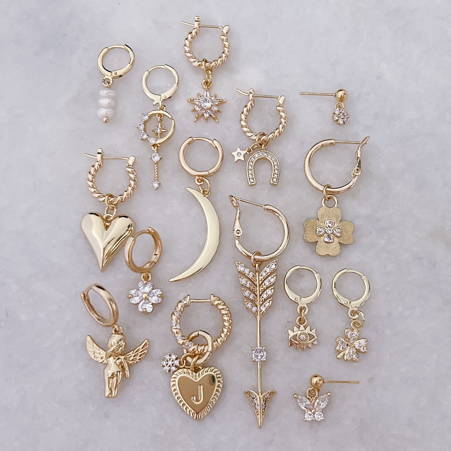 Triple Pearl Tiny Hoop