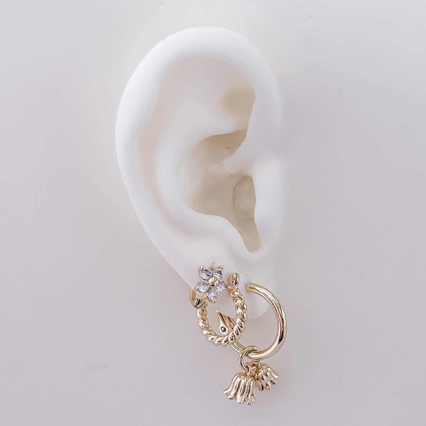 Petit Flower Hoops