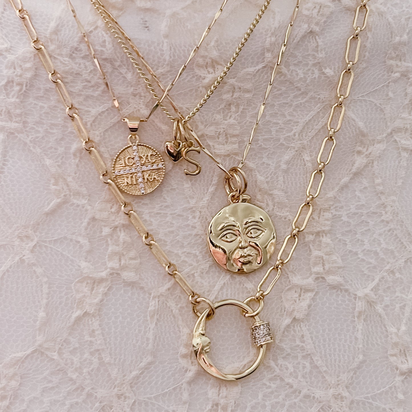 Initial + Heart Necklace (A-Z)