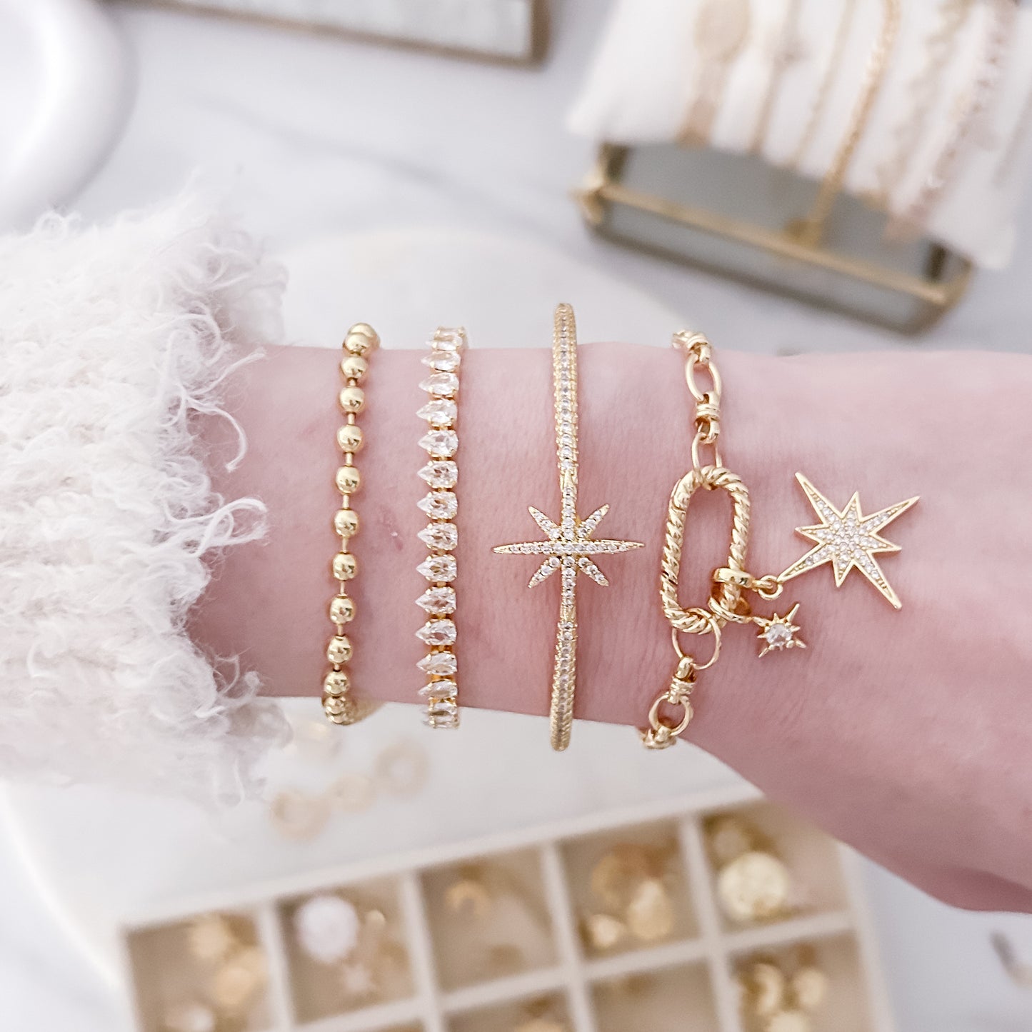 Celestial Bangle Bracelet