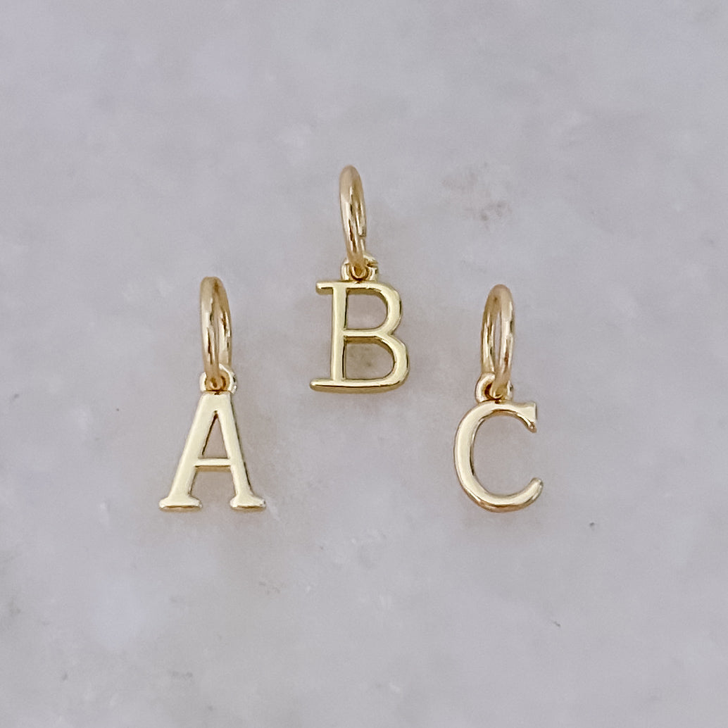 Gold Letter - Charm