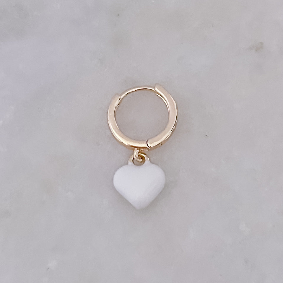 White Heart Fine Hoop