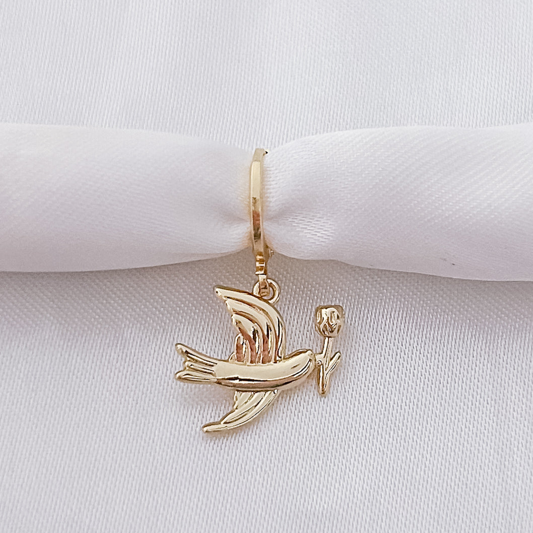 Rose Bird Tiny Hoop