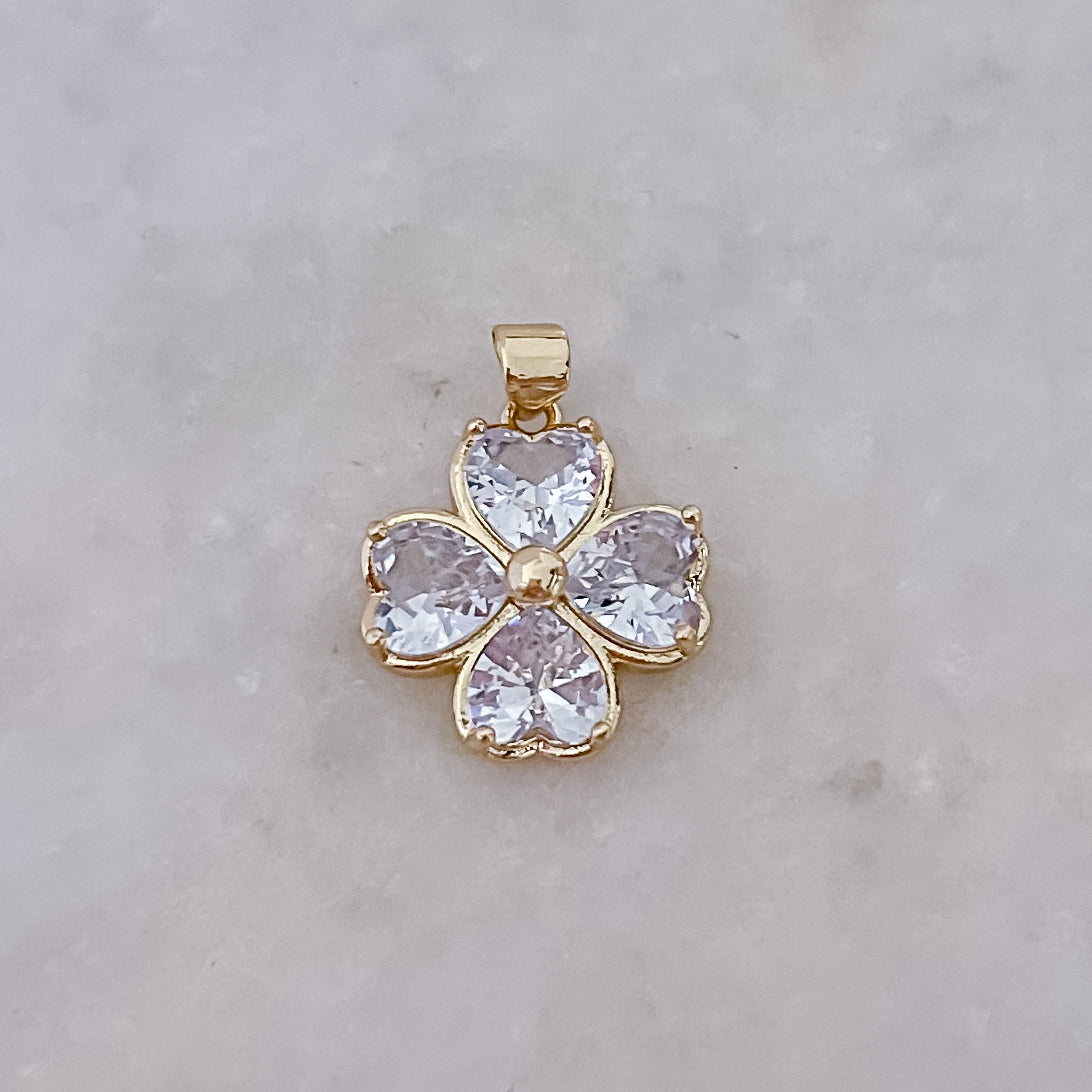 Big White Clover Charm