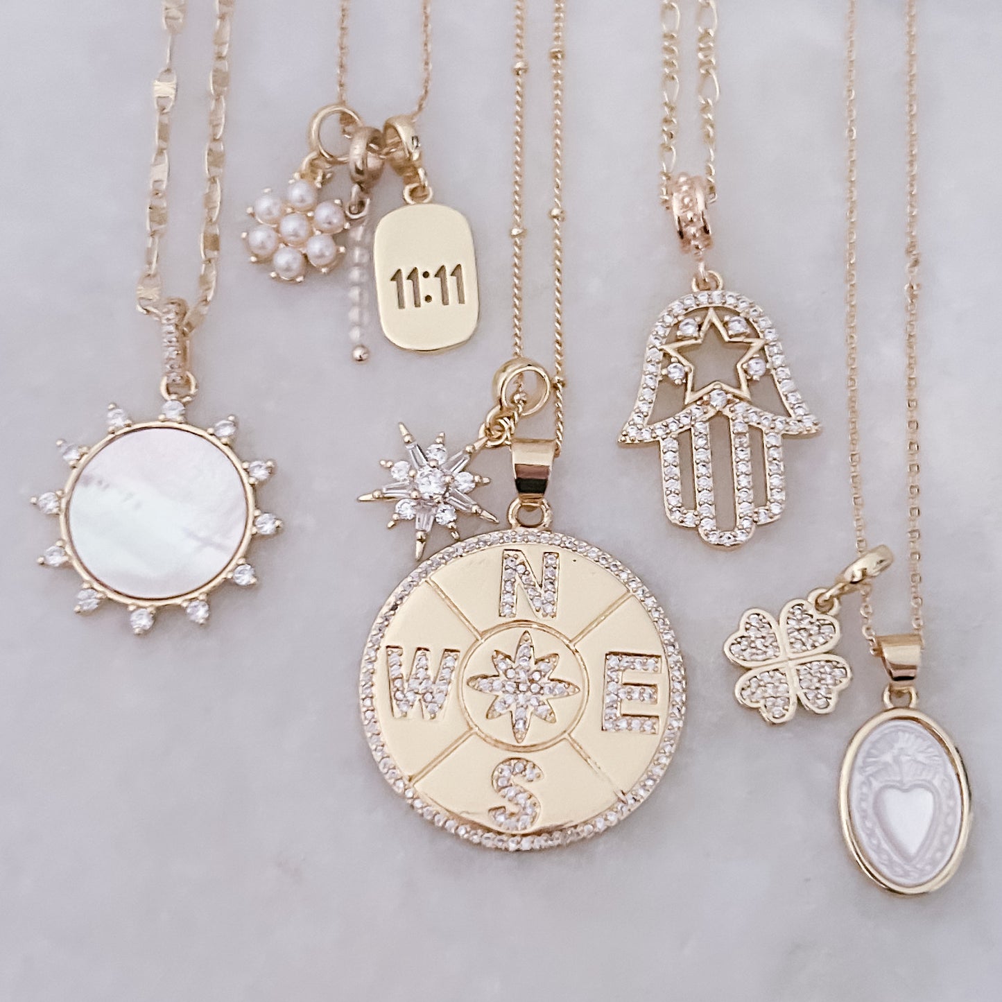 Sparkling Compass Charm