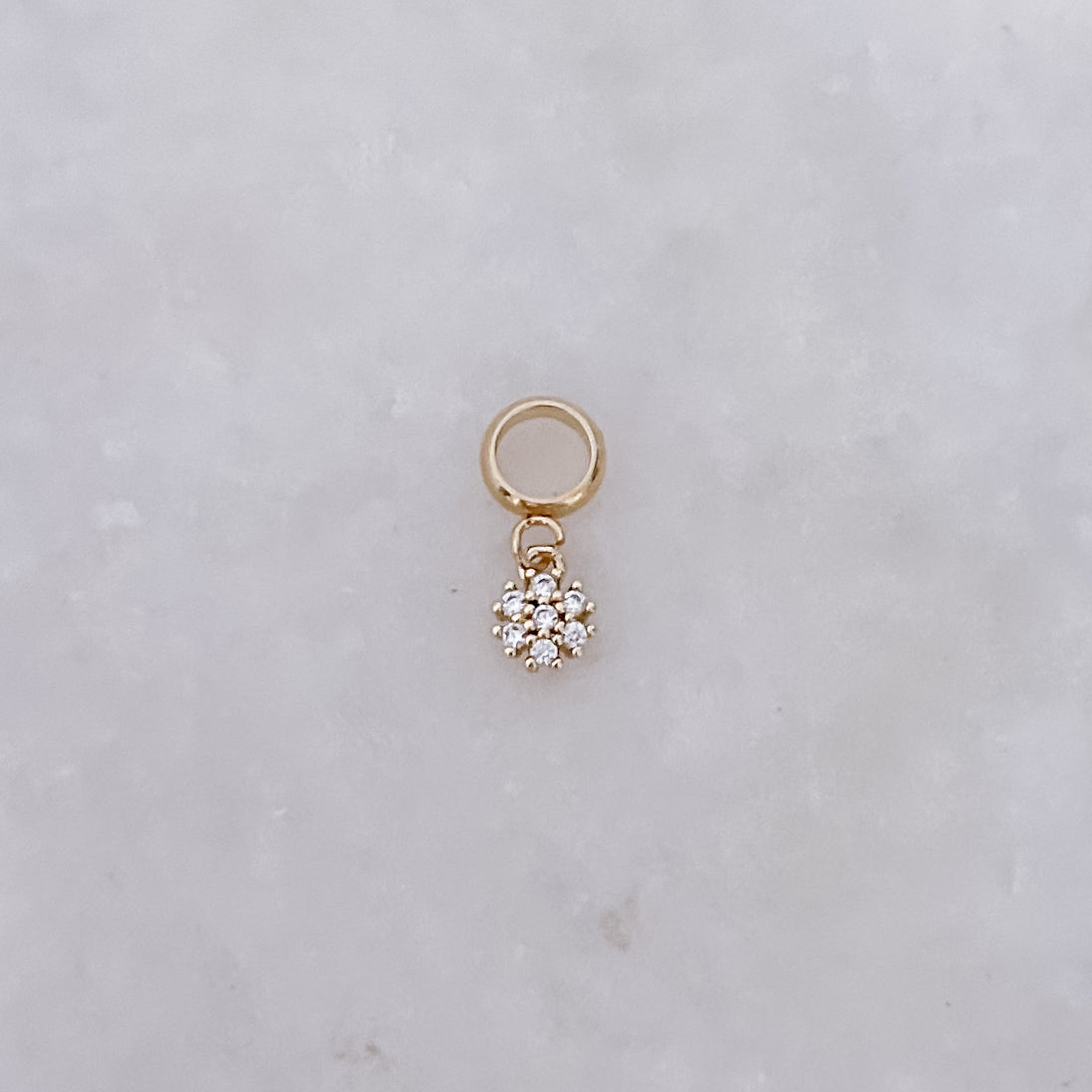 Little Diamond Flower Charm