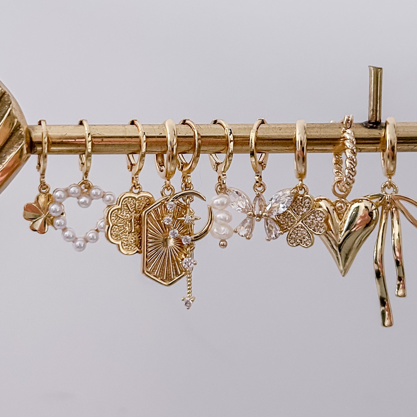 Gold Bow Bold Hoop