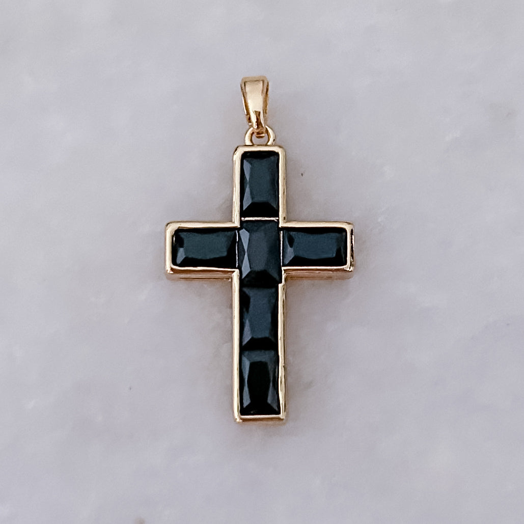 Black Cross Charm