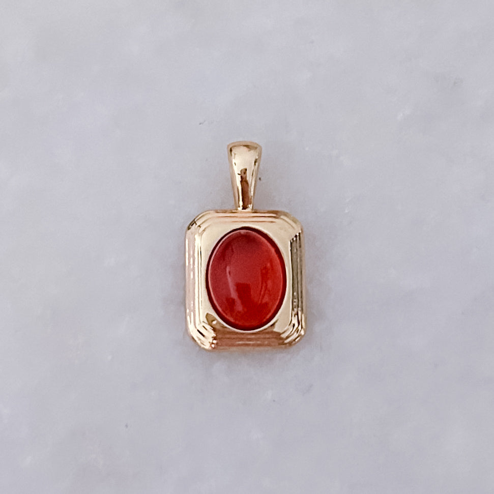 Red Stone Amulet Charm