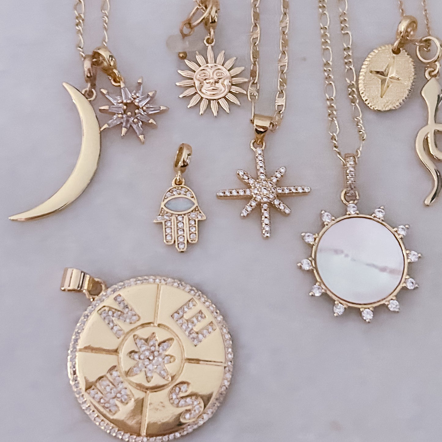 Sparkling Compass Charm