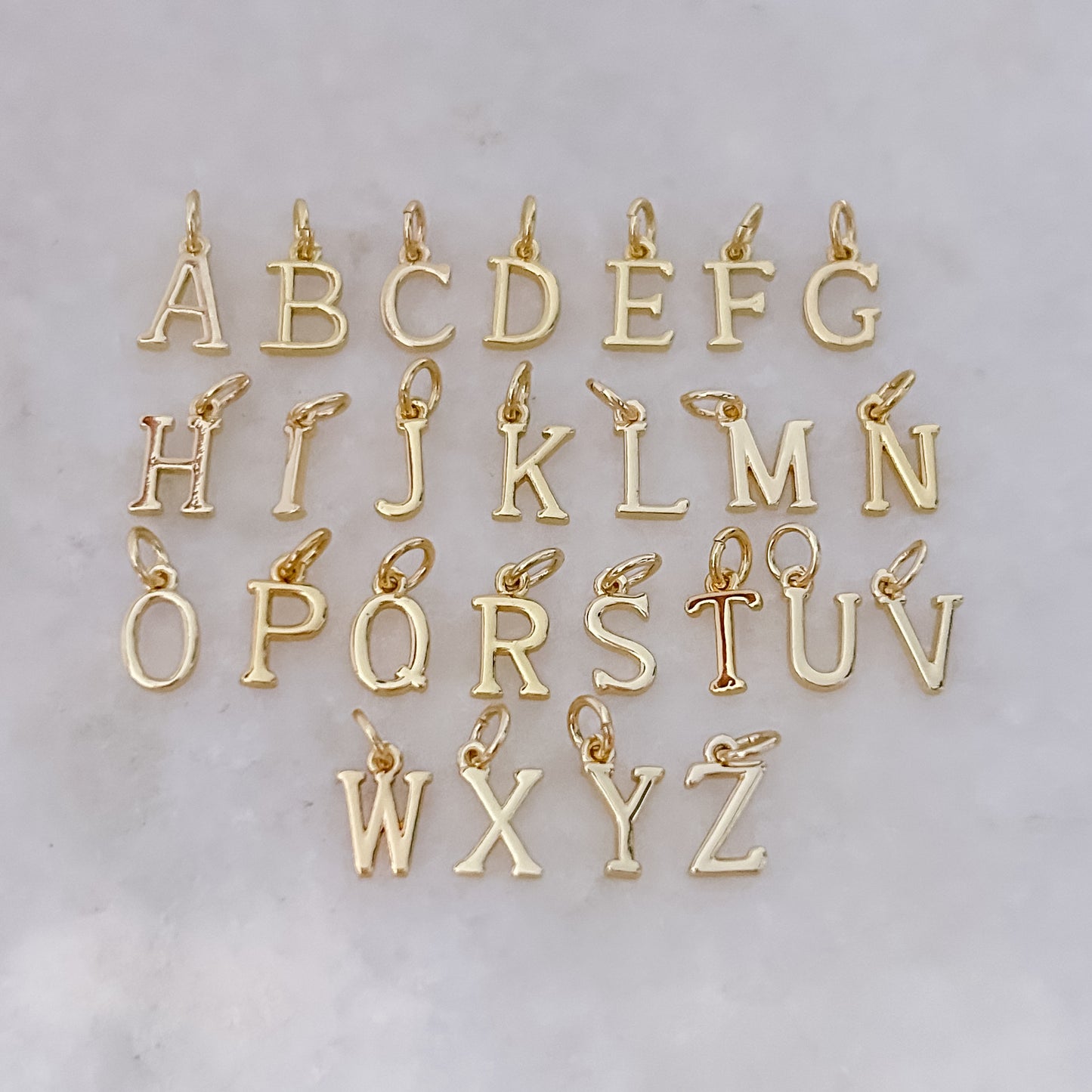 Gold Letter - Charm