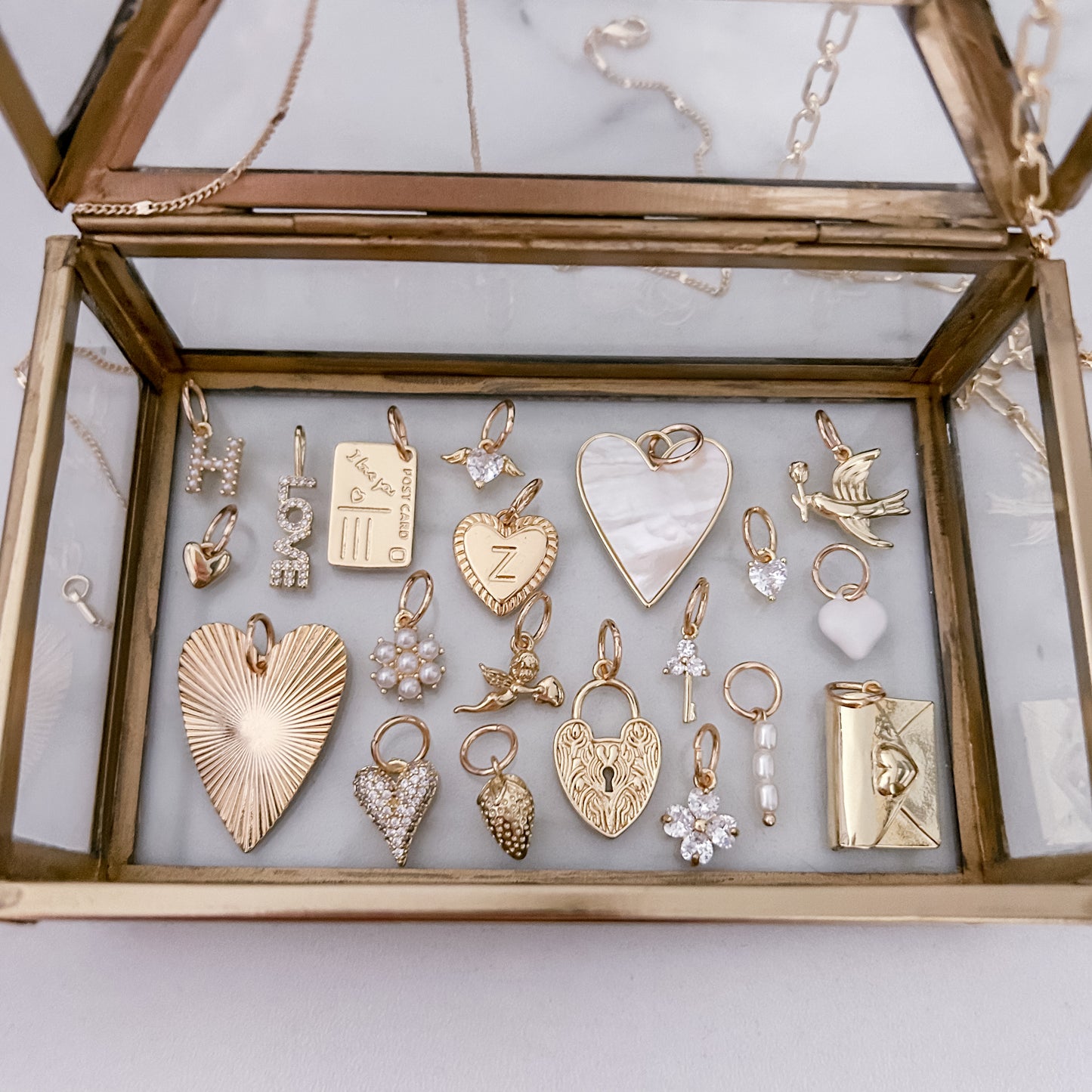 Big Gold Heart Charm