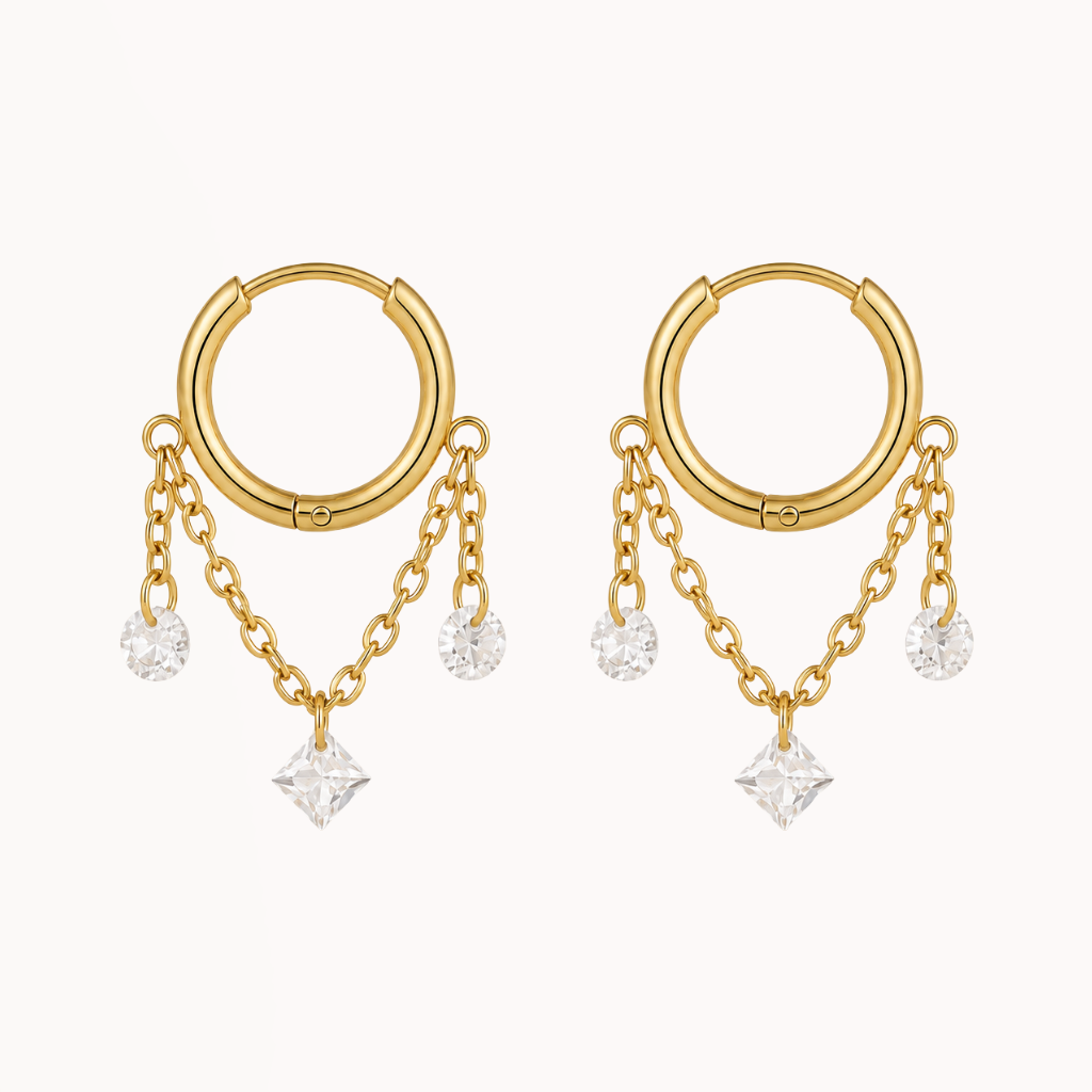 Dainty Chain Hoops
