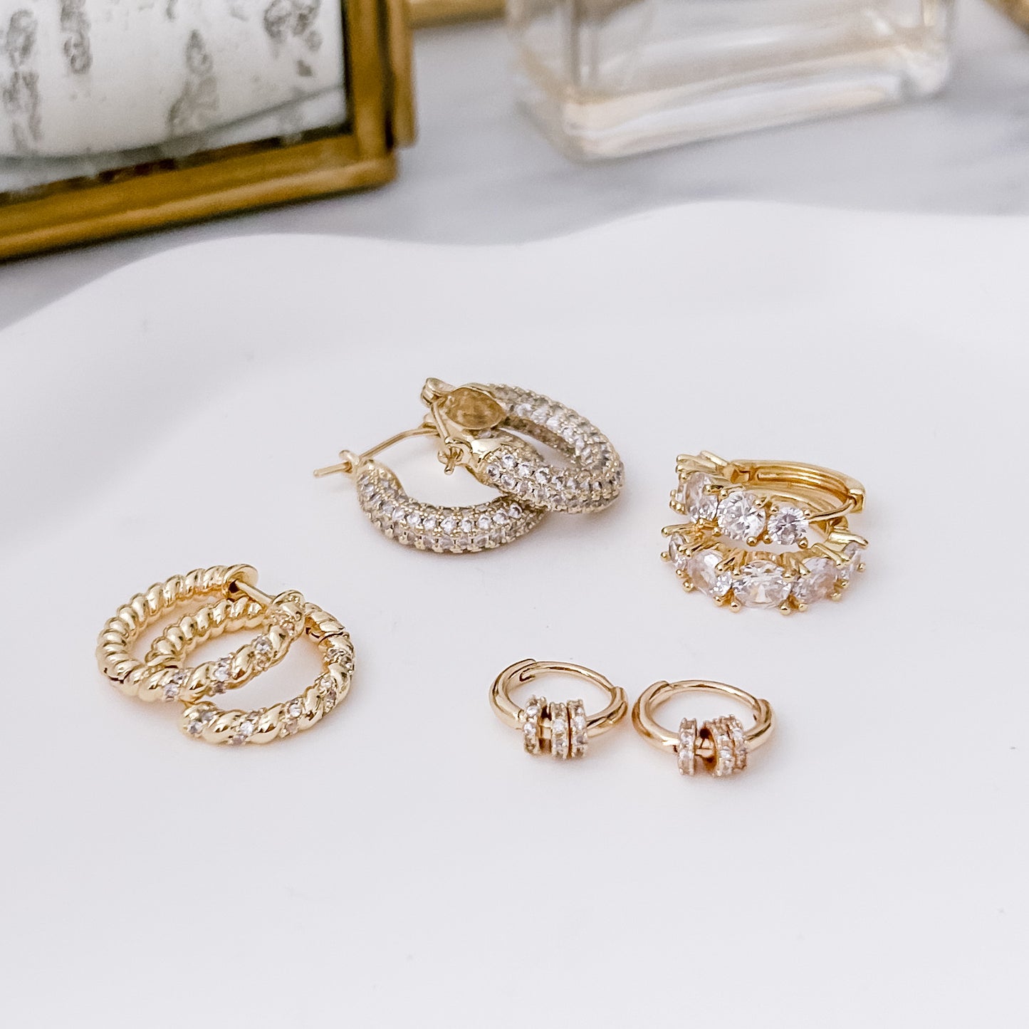 Twisted Sparkle Hoops