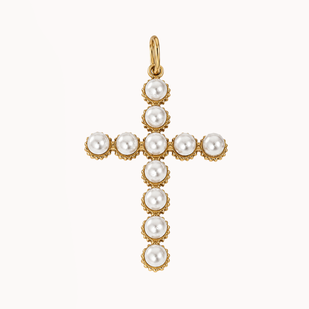 Pearl Cross - Charm