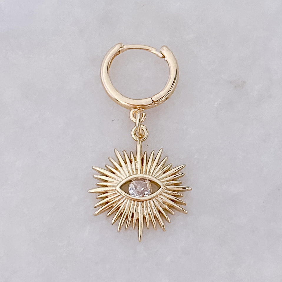 Silver Eye Bold Hoop