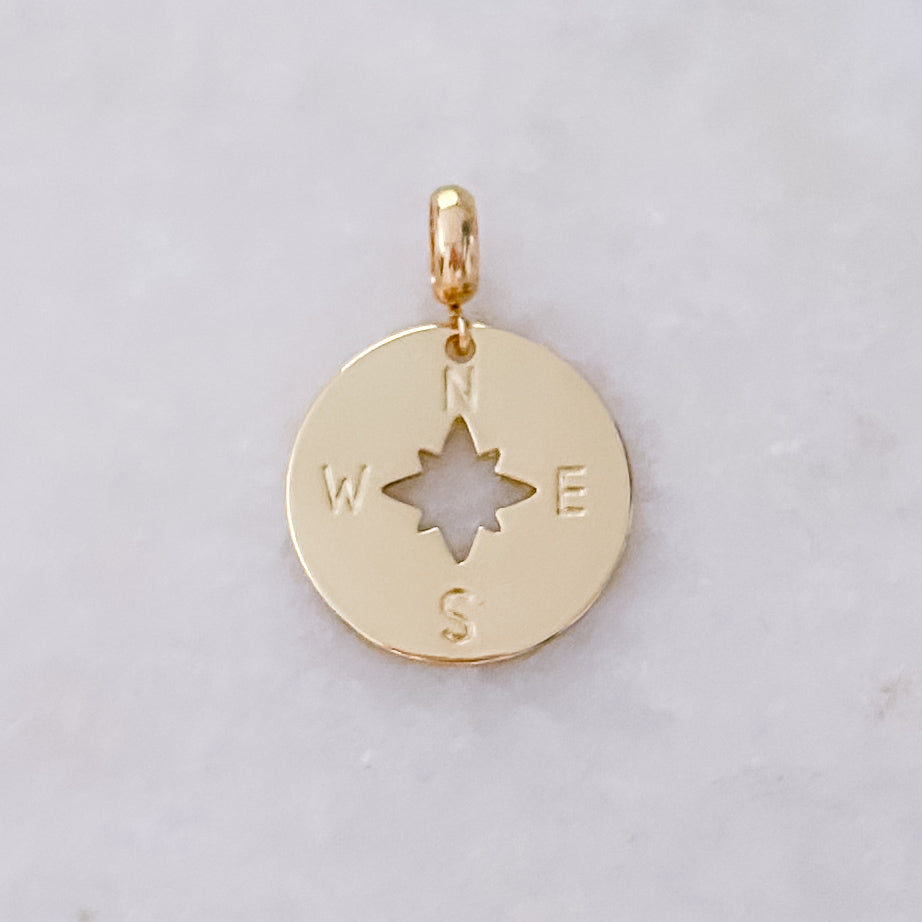 Gold Compass Charm