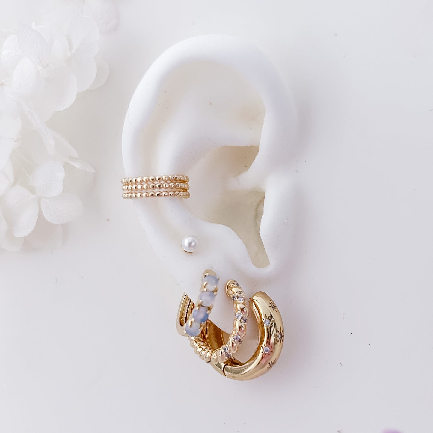 Moonstone Hoops