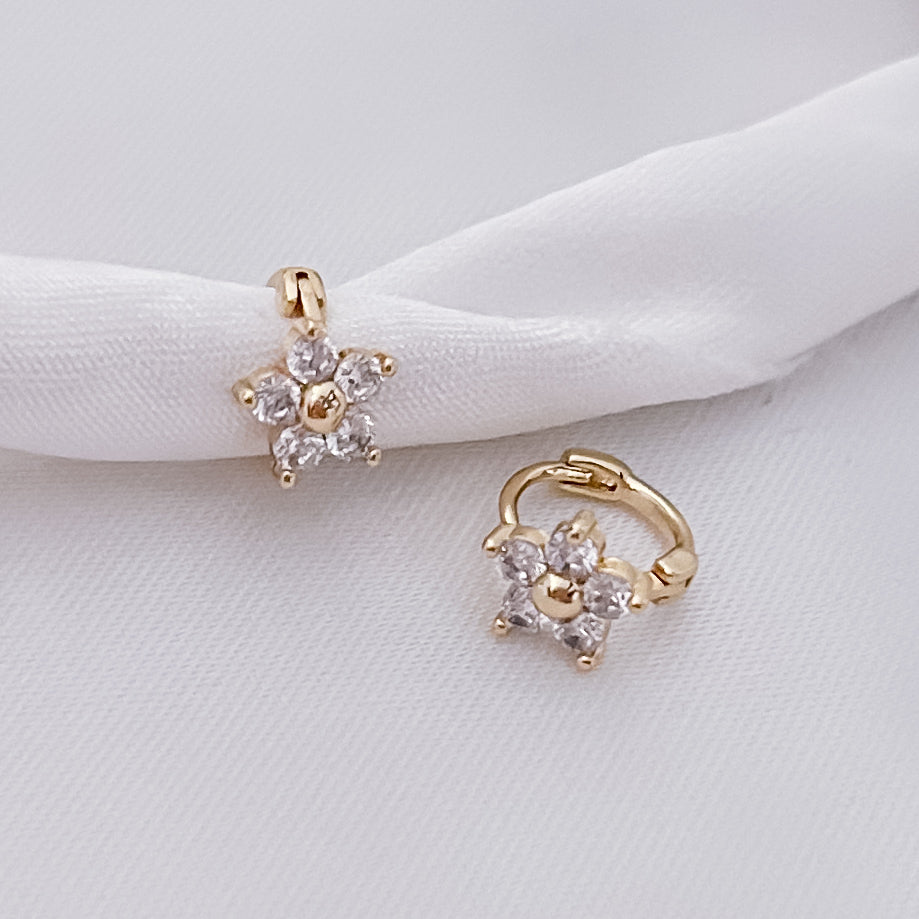 Petit Flower Hoops