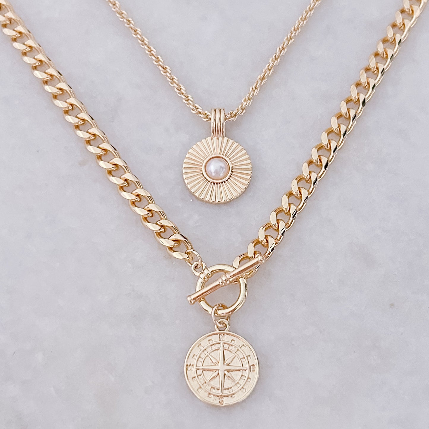 Curb Compass Necklace