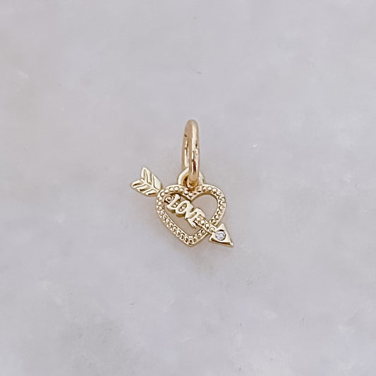 Arrow Heart- Charm