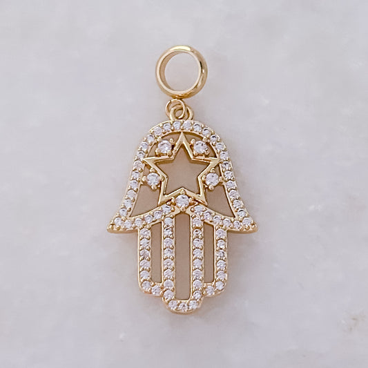 Sparkling Hamsa Charm