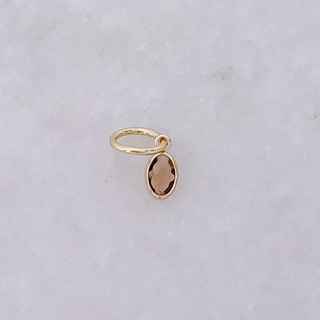 Brown Oval Stone - Charm