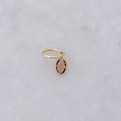 Brown Oval Stone - Charm
