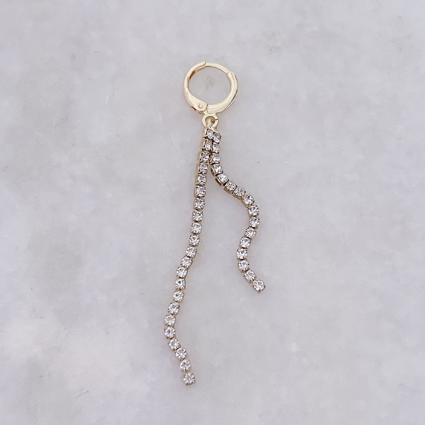 Tiny Crystal Tassle Hoop