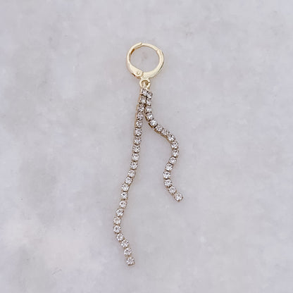 Tiny Crystal Tassle Hoop