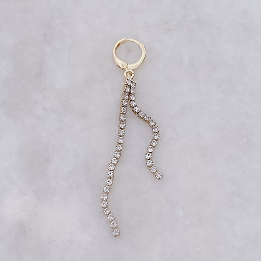 Tiny Crystal Tassle Hoop
