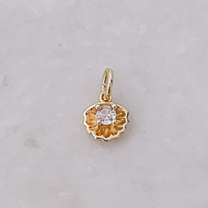 Diamond Sea Shell - Charm