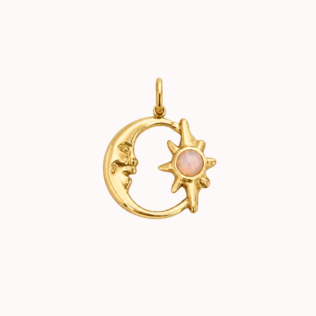 Opal Moon + Star - Charm