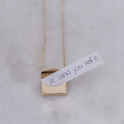 Gold Envelope Necklace
