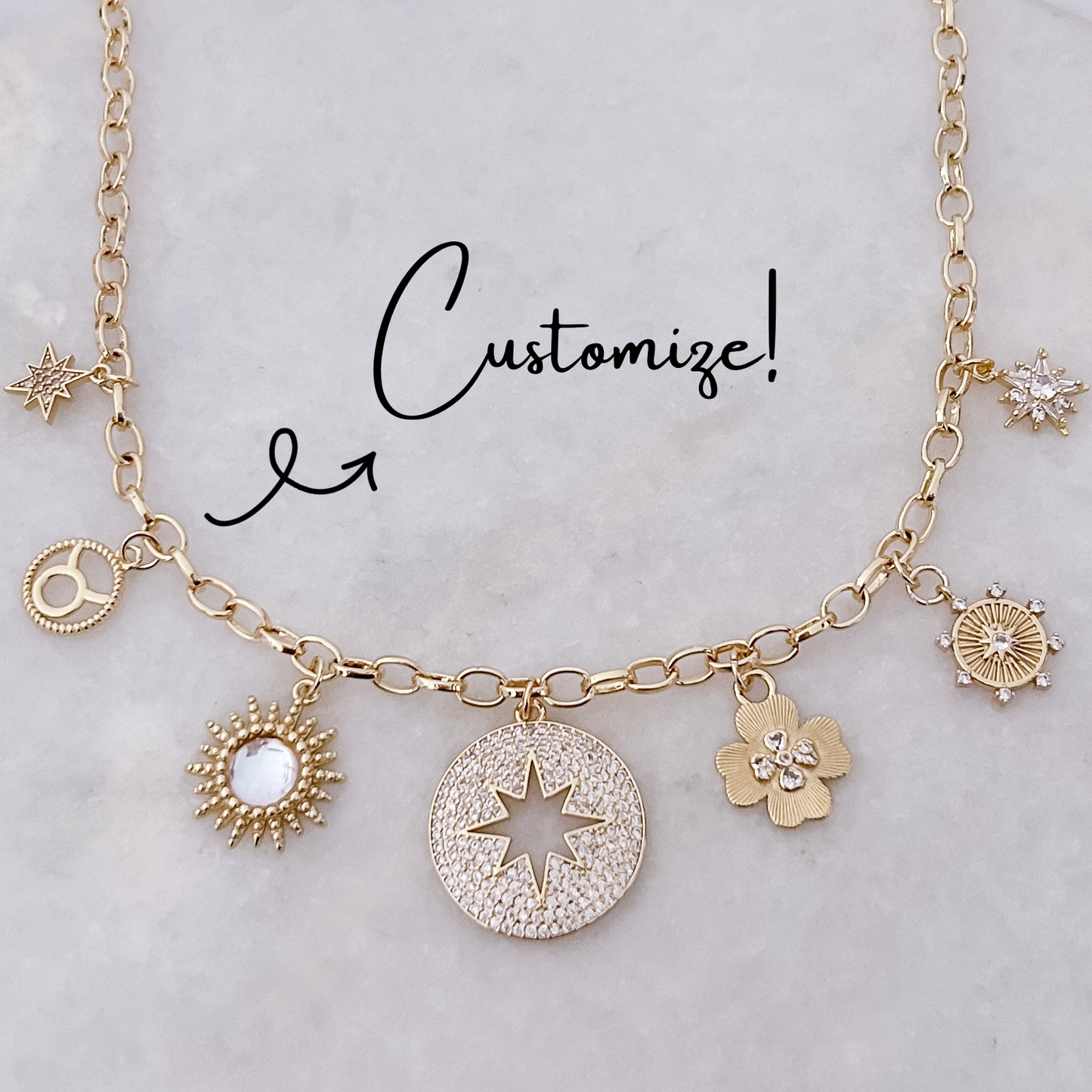 Galaxy Horoscope - Customize Charm Necklace