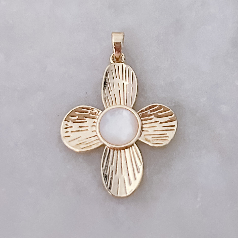 Four White Flower - Charm