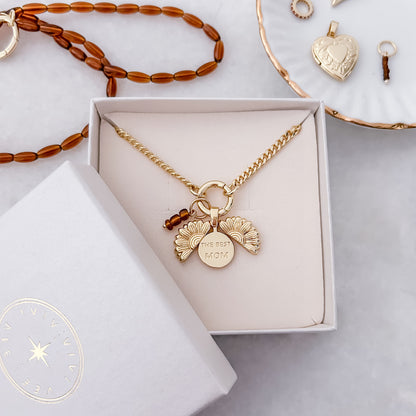 Flower with Message: The Best Mom - Charm