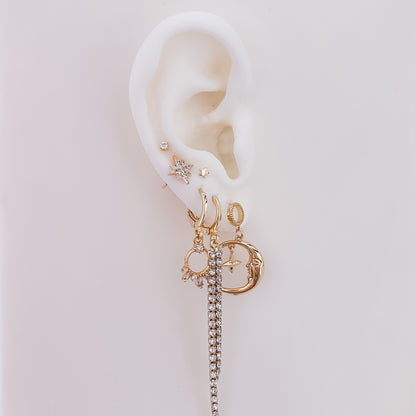 Tiny Crystal Tassle Hoop